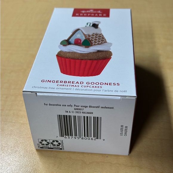 Hallmark Ornament 2023 Gingerbread Goodness Christmas Cupcakes 14th 14 in Series - Picture 3 of 4